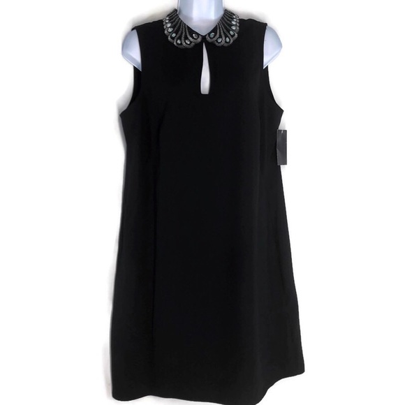 Badgley Mischka Jewled Collar Cocktail Dress NWT L - Picture 5 of 5